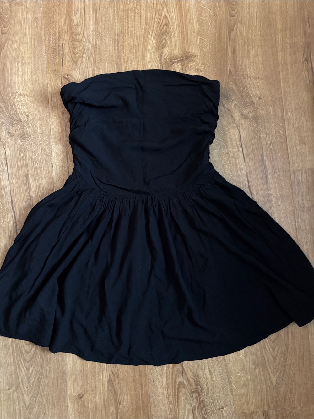 Princess Polly Strapless Black Skater Dress